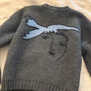 Oversized Gray Cardigan Size S (Unisex)